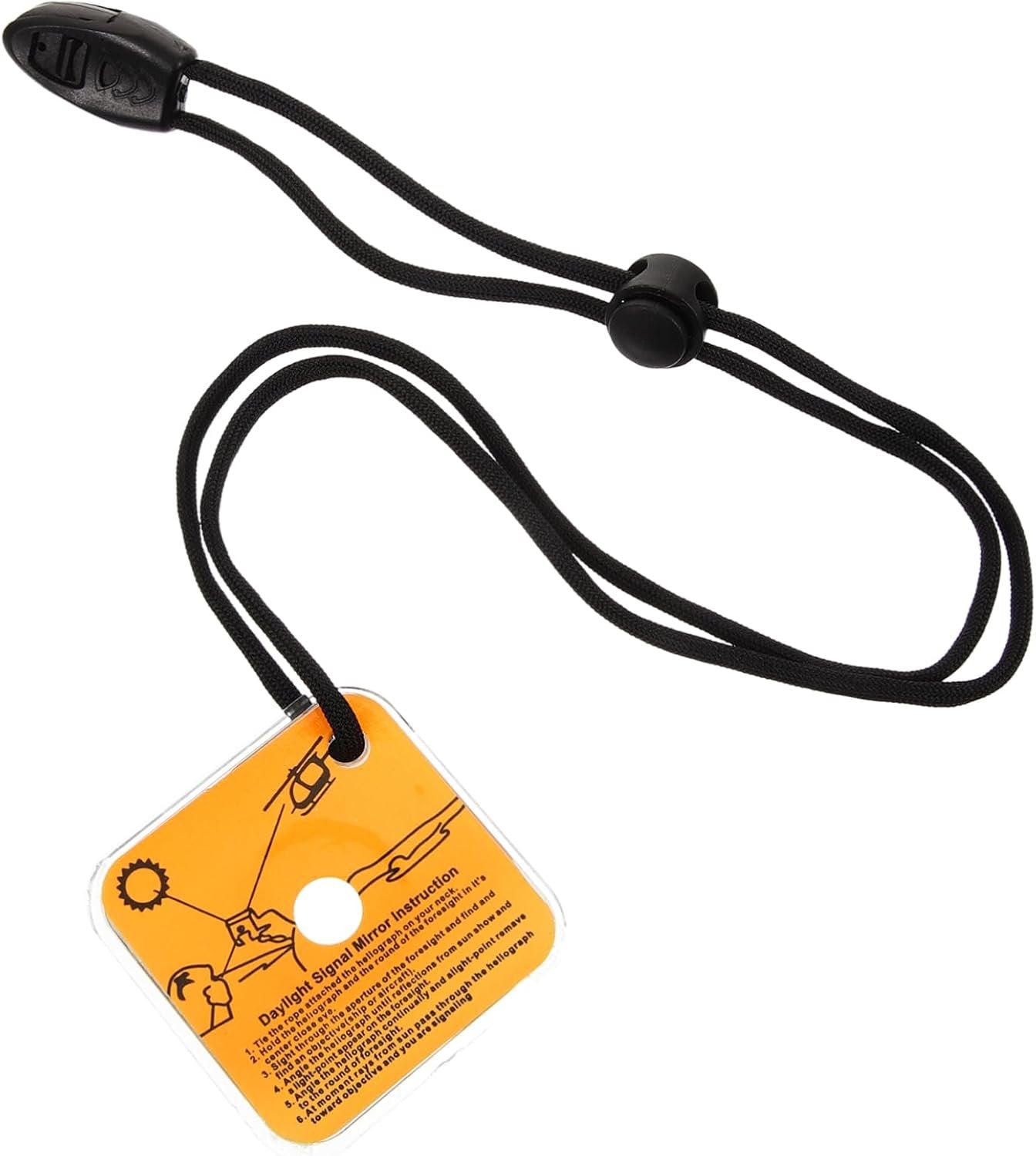 YARNOW Outdoor Survival Signal Mirror Camping Kit Approved Boating Waterproof Camp Lamp First Beam Acrylic
