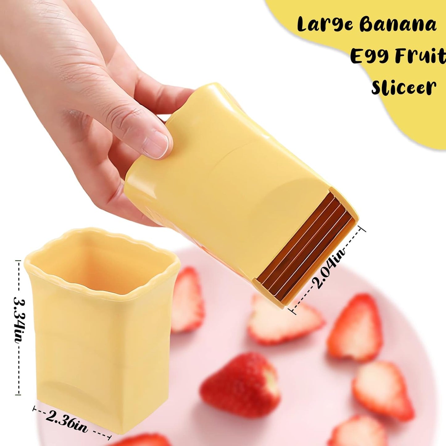 COKSDUPID 2 Pack Cup Slicers | Egg Slicers | Banana slicers | Strawberry Cutter | Quickly Making Fruit Vegetable Salad | Creative Kitchen Gadget