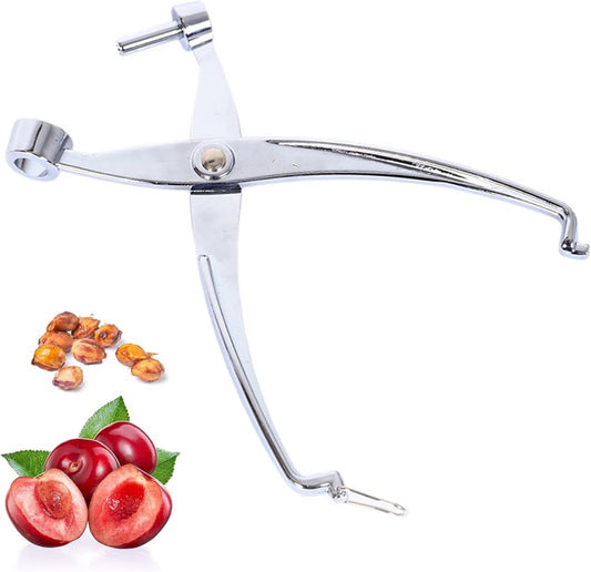 Cherry Olive Pitter Tool Metal Kitchen Utensils Hawthorn Tool Red Date Pit Remover Metal Upgraded Core Remover Fruit Tools Novel Cherry Pear Corer Pitter Kitchen Gadgets Silver (1)