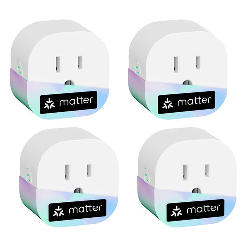 meross Matter Smart Plug Mini, Easy Setup, 100% Privacy Matter Smart Home, Work with Alexa, HomeKit, Google Home with Schedule and Timer, App and Voice Control, 2.4G Wi-Fi Only (4 Pack)