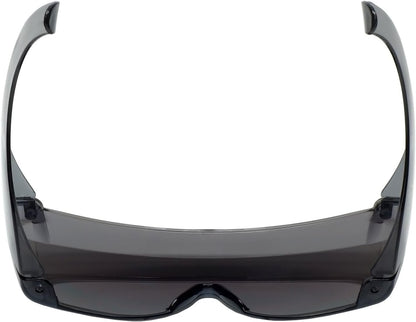 Calabria 3000 Fit Over Safety Glasses Fitover Prescription Eyewear Silver Mirror Men Women Wrap Around Tinted Anti Fog Glare