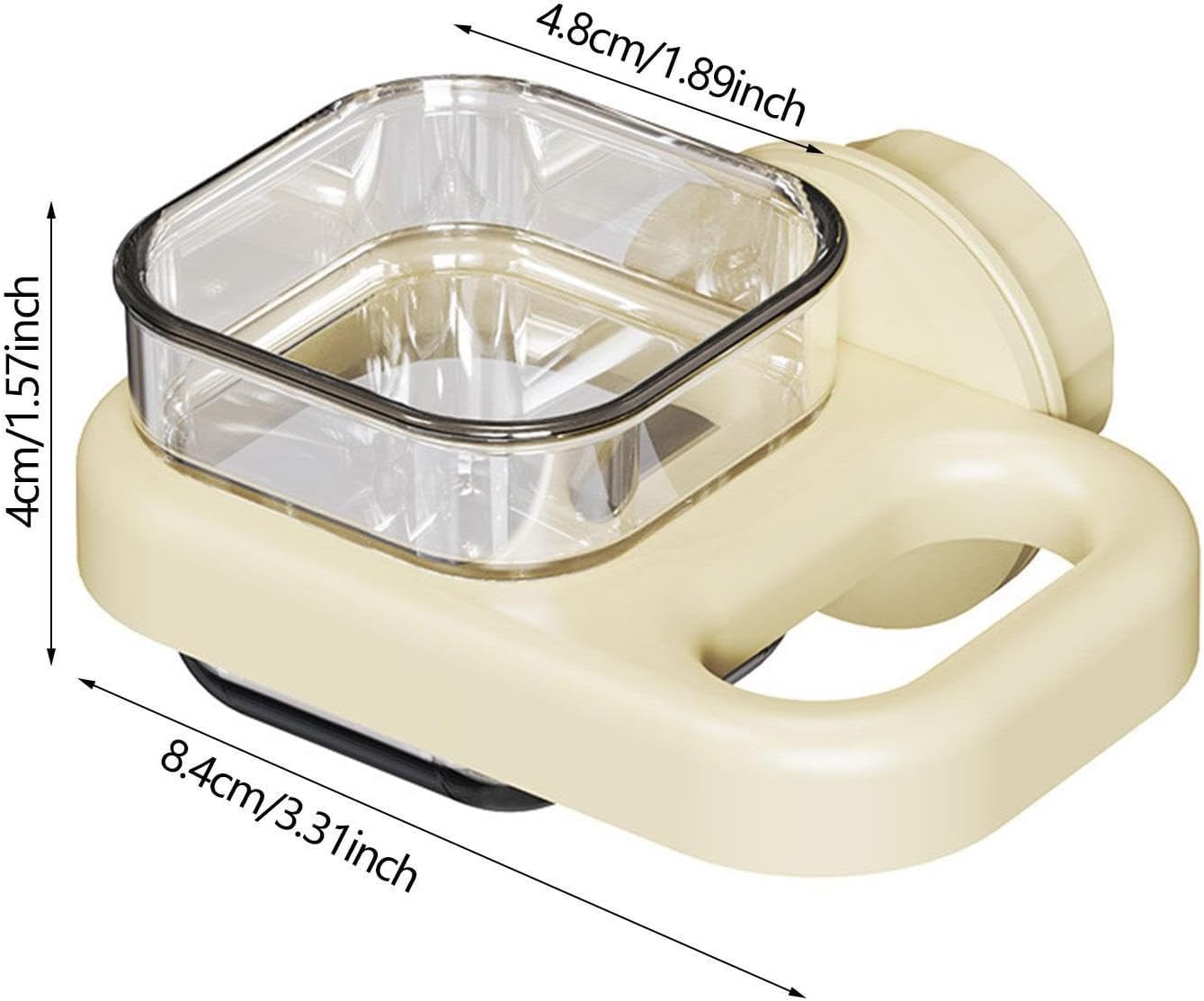 Ｂｅｓｇａ Parakeet Food Dish Feeder Bowl Stable Watering Supplies Portable Bird Feeding Dish Cup Bird Waterer for Parrot Yard Balcony, White