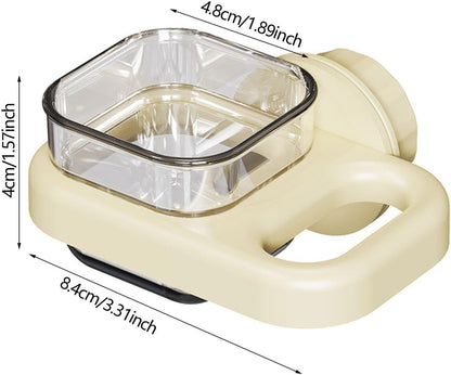 Ｂｅｓｇａ Parakeet Food Dish Feeder Bowl Stable Watering Supplies Portable Bird Feeding Dish Cup Bird Waterer for Parrot Yard Balcony, White