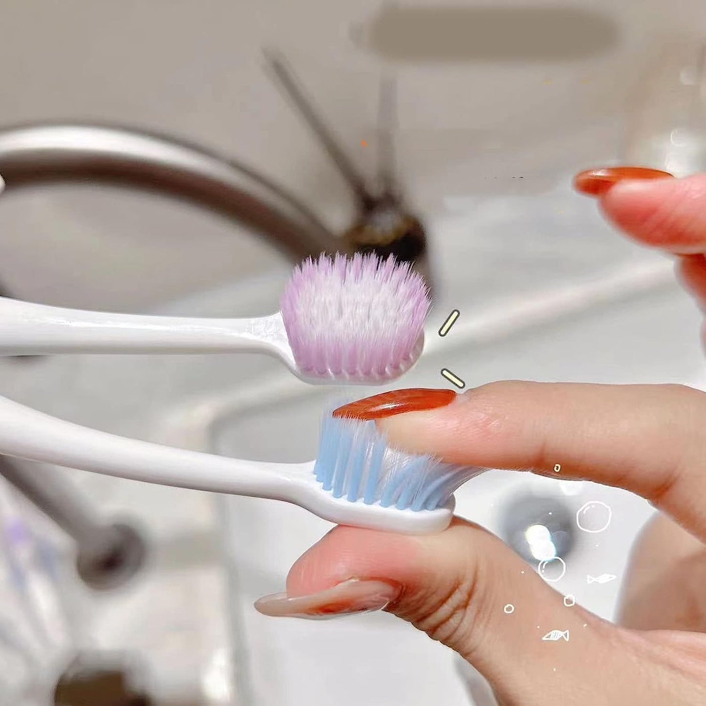12pcs Manual Toothbrush,Toothbrush Set, Soft Hair Toothbrush Men Women Tartar Stain Removal Cleaning Toothbrush Set for Oral Care