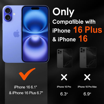 iVoler 4-Pack Camera Lens Protector for iPhone 16 / iPhone 16 Plus Screen Protector Tempered Glass, Case Friendly, Anti-Scratch, Easy Installation, HD Clear
