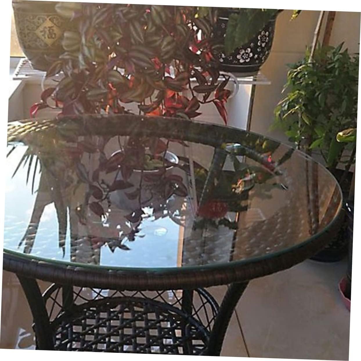 Glass Round Table Top Glass Table Top Circle Dining Table Transparent Tempered Glass Glass Tempered Glass Table Top