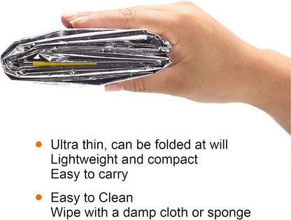 Survival Aluminum Film Blanket - Insulated Thermal Reflective Tarp - Emergency Tent - 60 X 94 Reusable Emergency Sleeping Bag for Car or Camping