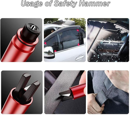 Life Hammer Car, Safe Hero Life Hammer, Car Window Breaker and Seat Belt Cutter, Emergency Escape Tool One Second Window Breaker, Fast Cutting Belt (Sliver)
