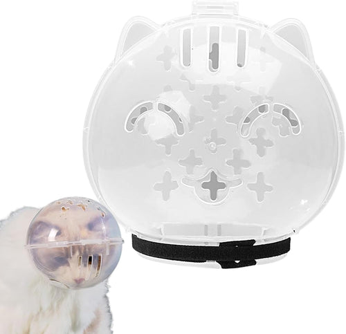 Breathable Cat Muzzle – Transparent Adjustable Pet Hood With Ventilation Holes | Kitten Astronaut Helmet For Bathing, Grooming, And Anti-Bite Protection