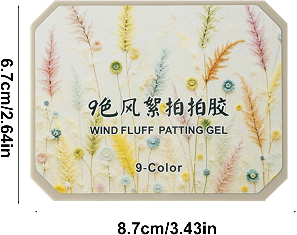 Patting Gel Polish, 9 Colors Sponge Pat Paint, Rainbow Nail Gel Set, Solid Beauty Care Kit, Ideal for DI Y Art, Manicure Practice, Salon Styling, Home Use, Fashion Accessory, 2.5g