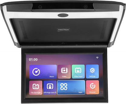 NDNCZDHC 11.6in Car Rear Entertainment System for Android 10.0 Support Phone Wireless Mirroring 1080P HD Bluetooth WiFi Player(Black)