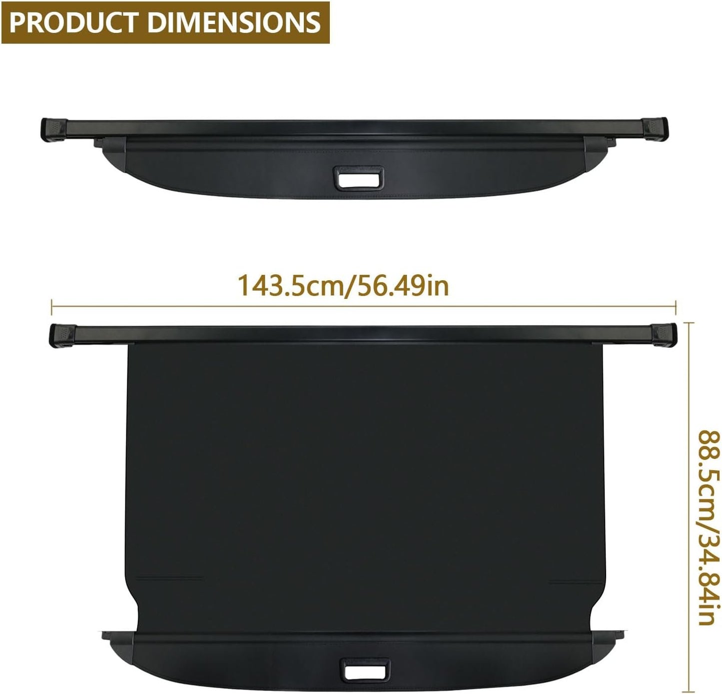 Cargo Cover for Hyundai Santa Fe - Tesmirror Retractable Cargo Cover for 2024 Hyundai Santa Fe Accessories Rear Trunk Security Shade Luggage Security Shield Shade, Only fit 2024