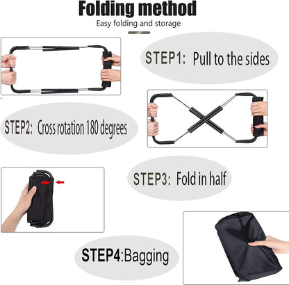 Camping Stool,Portable Folding Stool,Lightweight Collapsible Small Seat Chair with Carry Bag and Mini Fanny Pack,Load Capacity to 100KG,for Outdoor Adults,Travel,Hiking,BBQ, Fishing,Beach