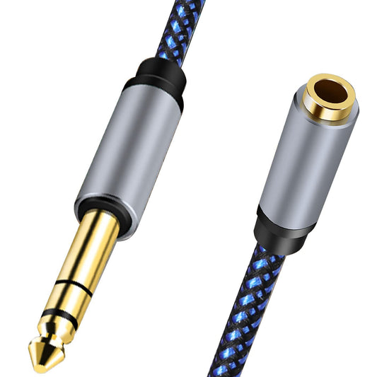 1/4 to 1/8 Headphone Adapter, tunghey 6.35mm Male to 3.5mm Female TRS Stereo Audio Jack Adapter Cable for Mixer Guitar Amp Piano Keyboard Amplifier Headphone Speaker (0.3m)