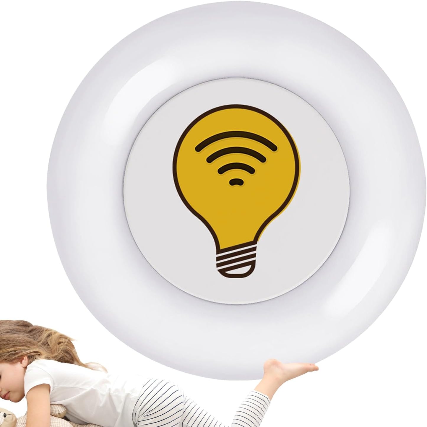 Voice Activated Lamp | LED USB Plug-in Intelligent Night Light - Brightness Adjustable Lamp, Decorative Ambience Lighting for Home, Living Room, Kids' Desk