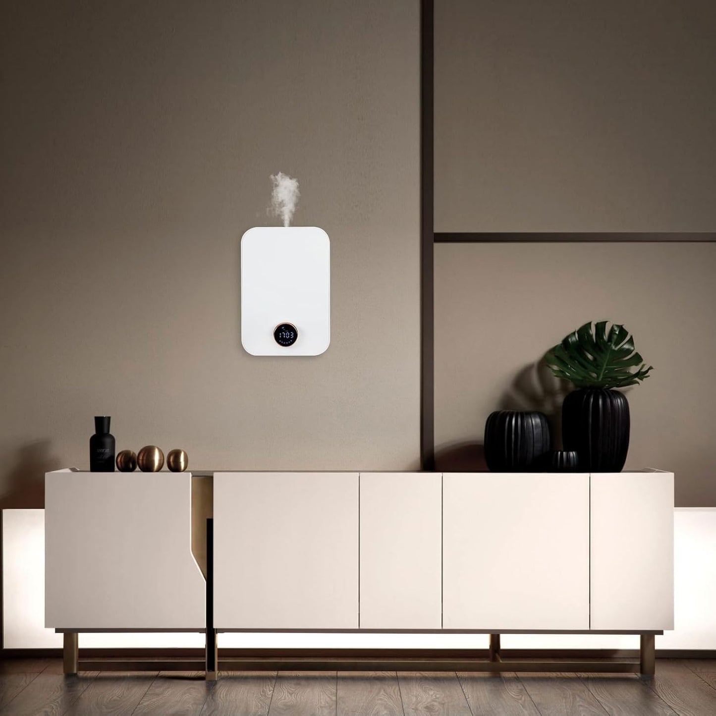 Smart Essential Oil Diffuser, Cool Mist WiFi Scent Air Machine with App Control&Timer, Covering 100-500M³, 150ml Commercial Air Diffuser Machine, Can Be Connected to HVAC System White
