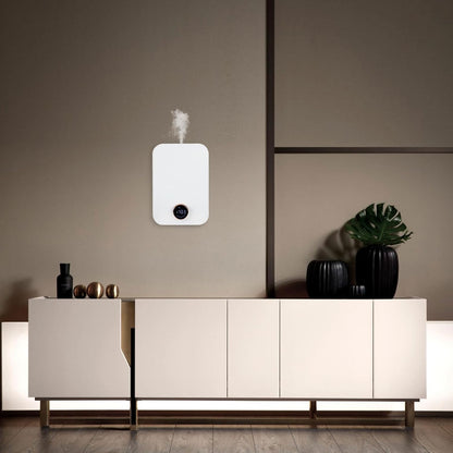 Smart Essential Oil Diffuser, Cool Mist WiFi Scent Air Machine with App Control&Timer, Covering 100-500M³, 150ml Commercial Air Diffuser Machine, Can Be Connected to HVAC System White