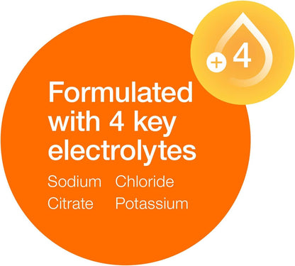 Hydralyte Orange Flavoured Electrolyte Packets, Hydration Powder Sweetened with Sucralose, 20 Servings
