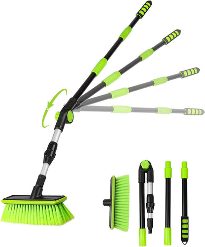 PBT 180° Rotating Car Wash Brush Long Handle Car Cleaning Brush Less Likely to Produce Floating Hair Suitable Snow Removal Cleaning SUV Truck Motorhome Indoor and Outdoor