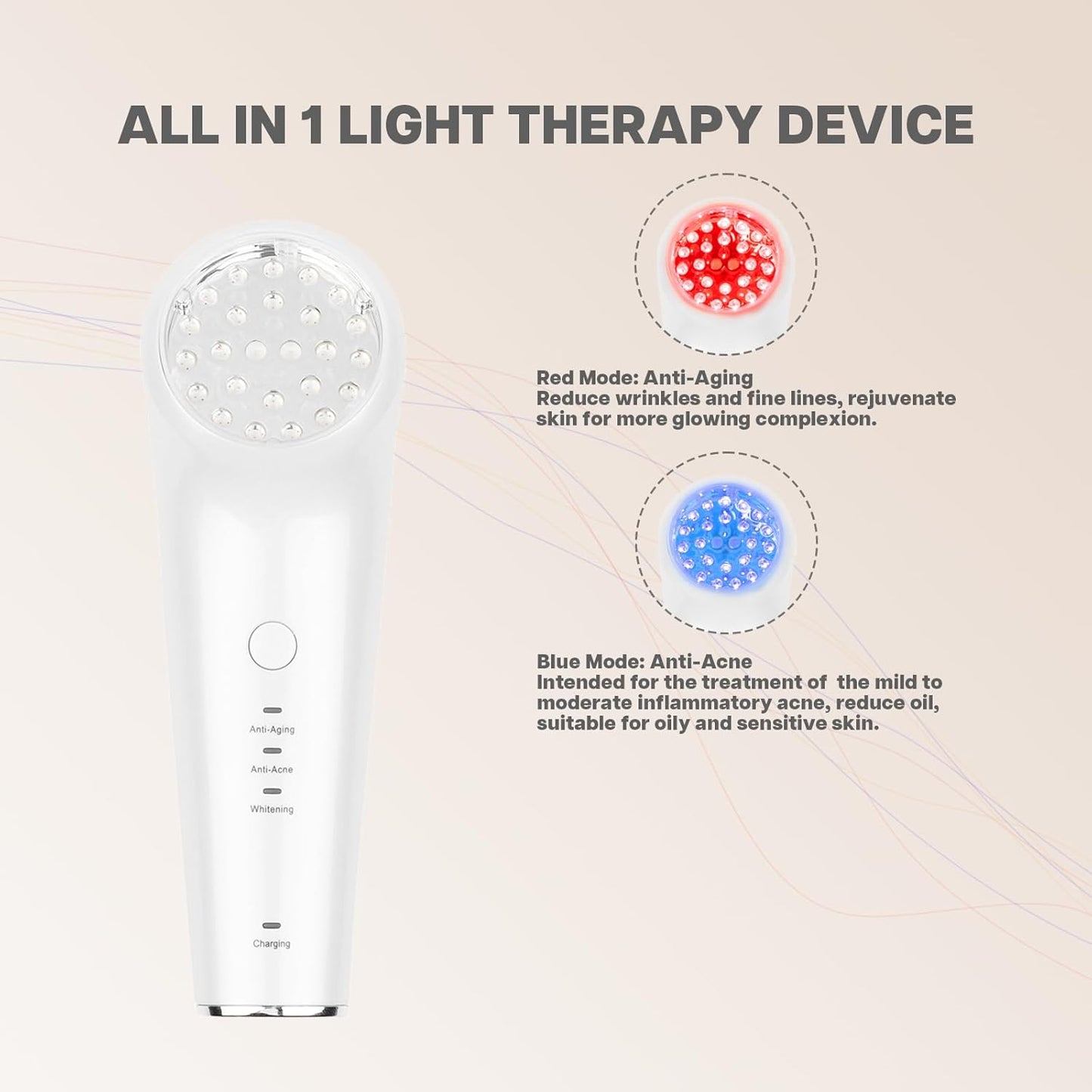 VRAIKO Handheld Skin Rejuvenation Beauty Device for Face and Body, Home-use facial massager and skin toning device for a more glowing and radiant complexion