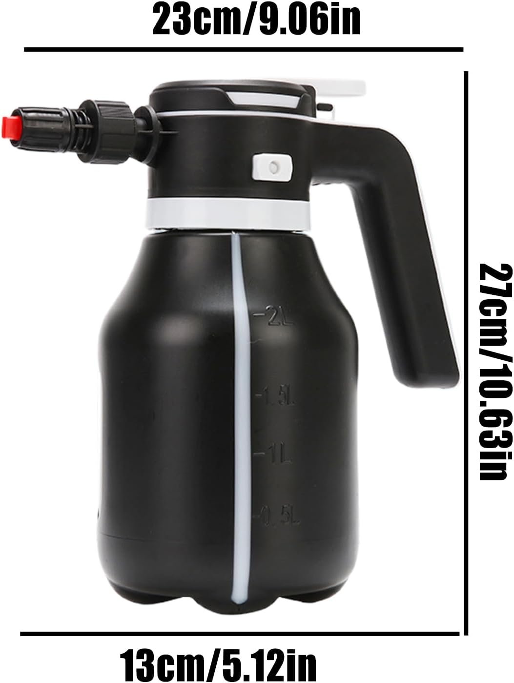 Electric Foam Sprayer, Cordless Car Wash Sprayers, 10.6x9.1 Inch Handheld Multi-Purpose Cleaning Tool, Auto Detailing Sprayer for Kitchen Glass Bathroom Pet Bathing, Black