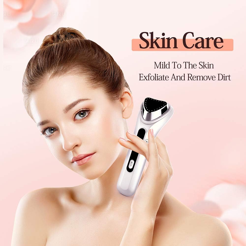 Skin Care Beauty Device, Facial Cleaner,Hot and Cold Skin Care Facial Massager Device,Ion Induced Deep Cleaning With High Frequency,Nourishing Importing,Remove The Dirt,Firming Skin,Prevent Acne And Wrinkles,USB Rechargeable