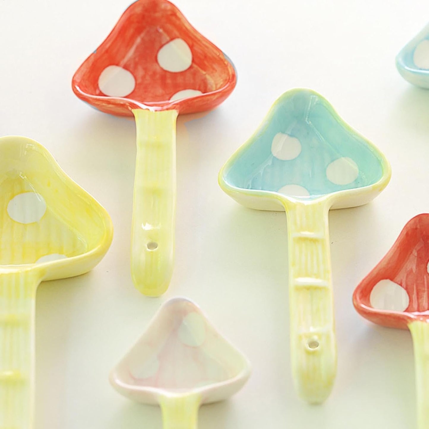 Mushroom Measuring Spoons, Measuring Spoons Set Kitchen Measuring Spoons Mushroom Decorative Kitchen Utensils Kitchen Utensils Ceramic Baking Mushroom Theme Gadgets