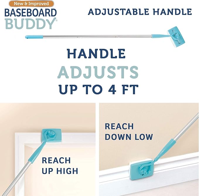 Baseboard Buddy – Baseboard & Molding Cleaning Tool! Includes 1 Baseboard Buddy and 3 Reusable Cleaning Pads, As Seen on TV
