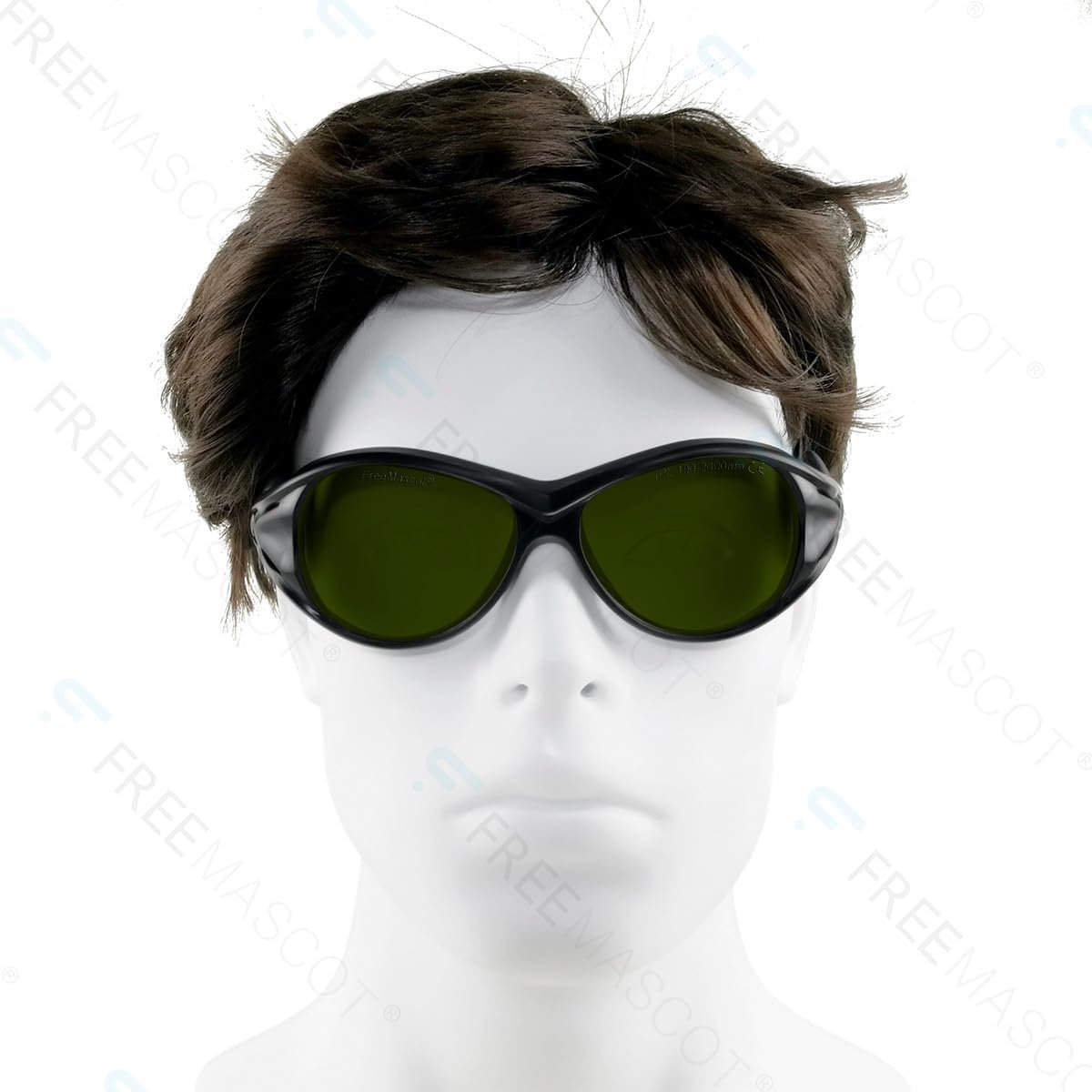 FreeMascot IPL Glasses 190nm-2000nm Laser Eye Protection Glasses for Tanning, Laser Hair Removal (Green)