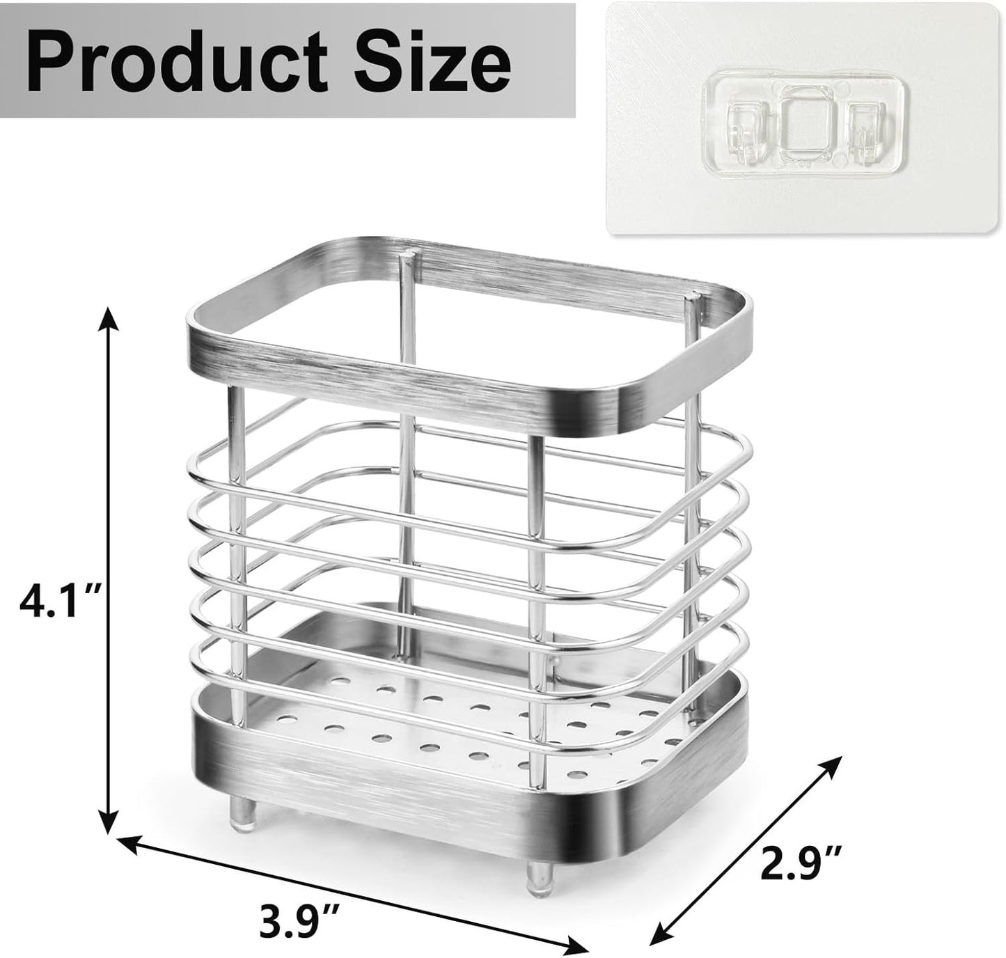 IWNTWY Utensil Holder, Stainless Steel Utensil Drying Rack with Detachable Base, Silverware Cutlery Flatware Holder Rack for Kitchen Storage Forks, Knives, Spoons, Chopsticks
