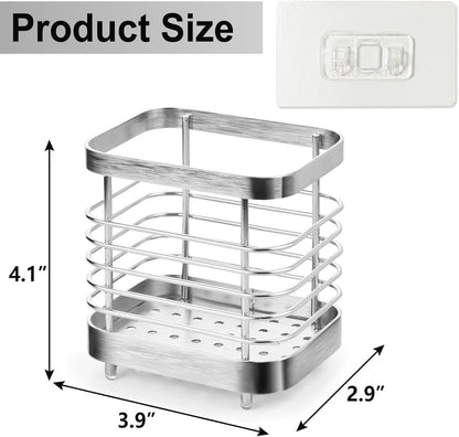 IWNTWY Utensil Holder, Stainless Steel Utensil Drying Rack with Detachable Base, Silverware Cutlery Flatware Holder Rack for Kitchen Storage Forks, Knives, Spoons, Chopsticks