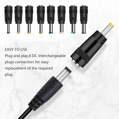 GutReise USB to DC Power Cable,8 Connectors Adapter for HUB Splitter,Mini Fans,DJ Controller, LED Lights, Electronic Devices Routers Speakers LCD CCTV Cameras TV Box (8 Connectors Adapter)
