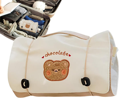 4 in 1 Makeup Bag, Roll Up Makeup Bag, Detachable Travel Bag, Foldable Makeup Travel Toiletry and Eup Bags with Foldable Design, Ideal for Organizing Your Beauty and Hygiene Essentials,