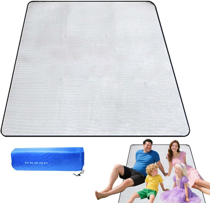 Foil Tent Mat, Portable Floor Mat, Waterproof Picnic Blanket, Aluminum Camping, Outdoor Hiking Gear, Climbing Carpet, Insulated Ground Sheet for Travel 78.74x78.74 inches