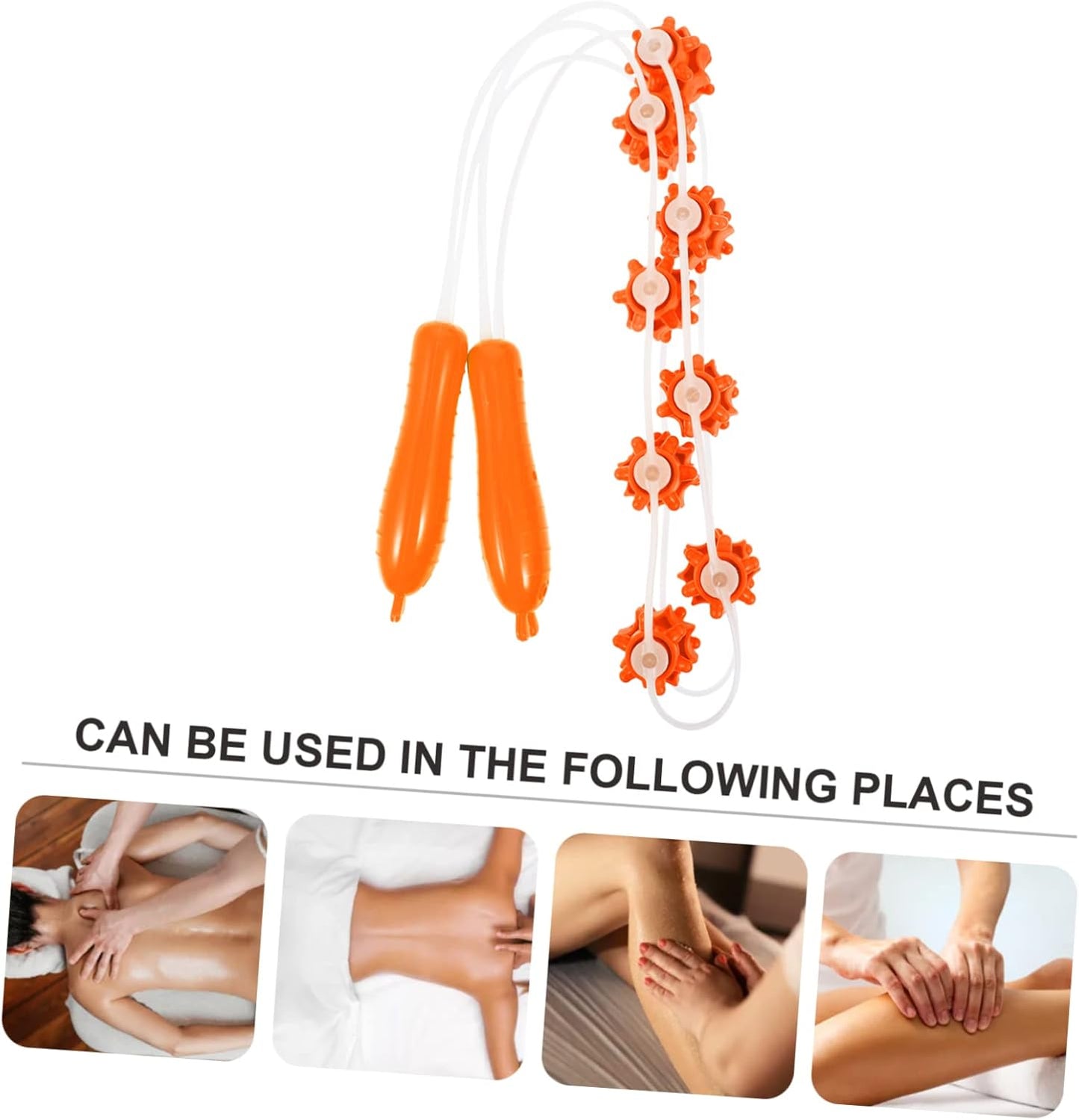 Vaguelly Striscia Posteriore Per Tirare La Palla Rulli Massaggiatore Muscolare Attrezzo Massaggiante Posteriore Per Le Gambe Strumento Massaggiatore Orange Gel Di Silice