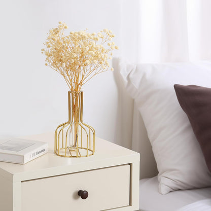 MIHUAGE Dried Baby’s Breath Flowers,17.5" 120g 3000 Ivory100% Natural Beige White Bundles with stem Gypsophila for Home Decorations Wedding DIY Arrangements Table Vase Decor.