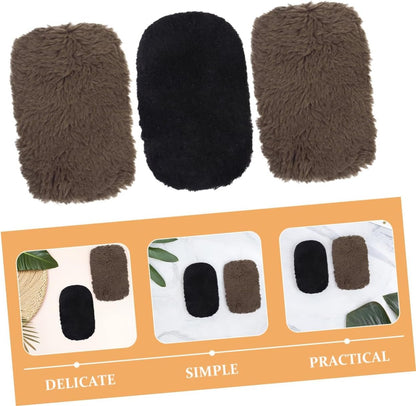 FRCOLOR Shoe Polishing Gloves 3pcs Soft Cleaning Cloth for Sneakers Boots Travel Essential Random