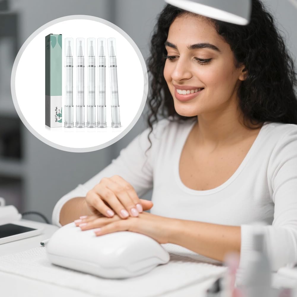 Nail Care Pen - 5 x Nail Mushroom Pens with Tea Tree Oil, Aloe Vera and Vitamin E for Groomed Nails and Toenails