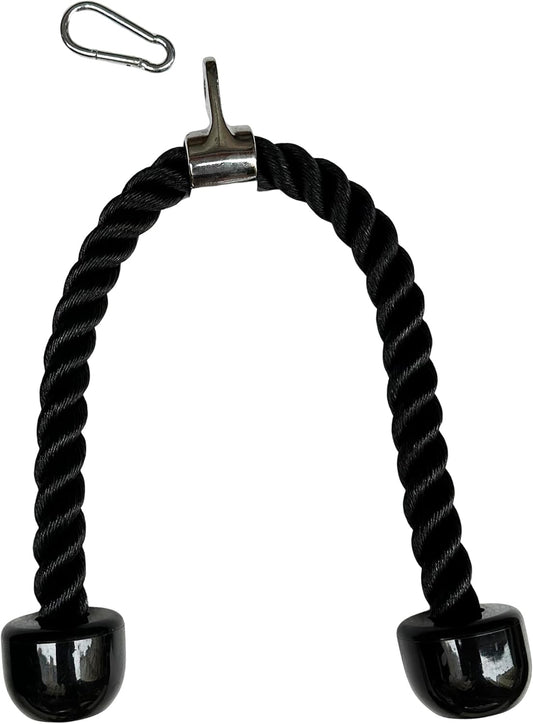 yuhqc Heavy Duty Tricep Rope Attachment Tricep Rope Nylon Tricep Rope Cable Single Press Push Down Fitness Gym Bodybuilding Cable Dual Grip Tricep Rope with Universal Cable Machine Attachment