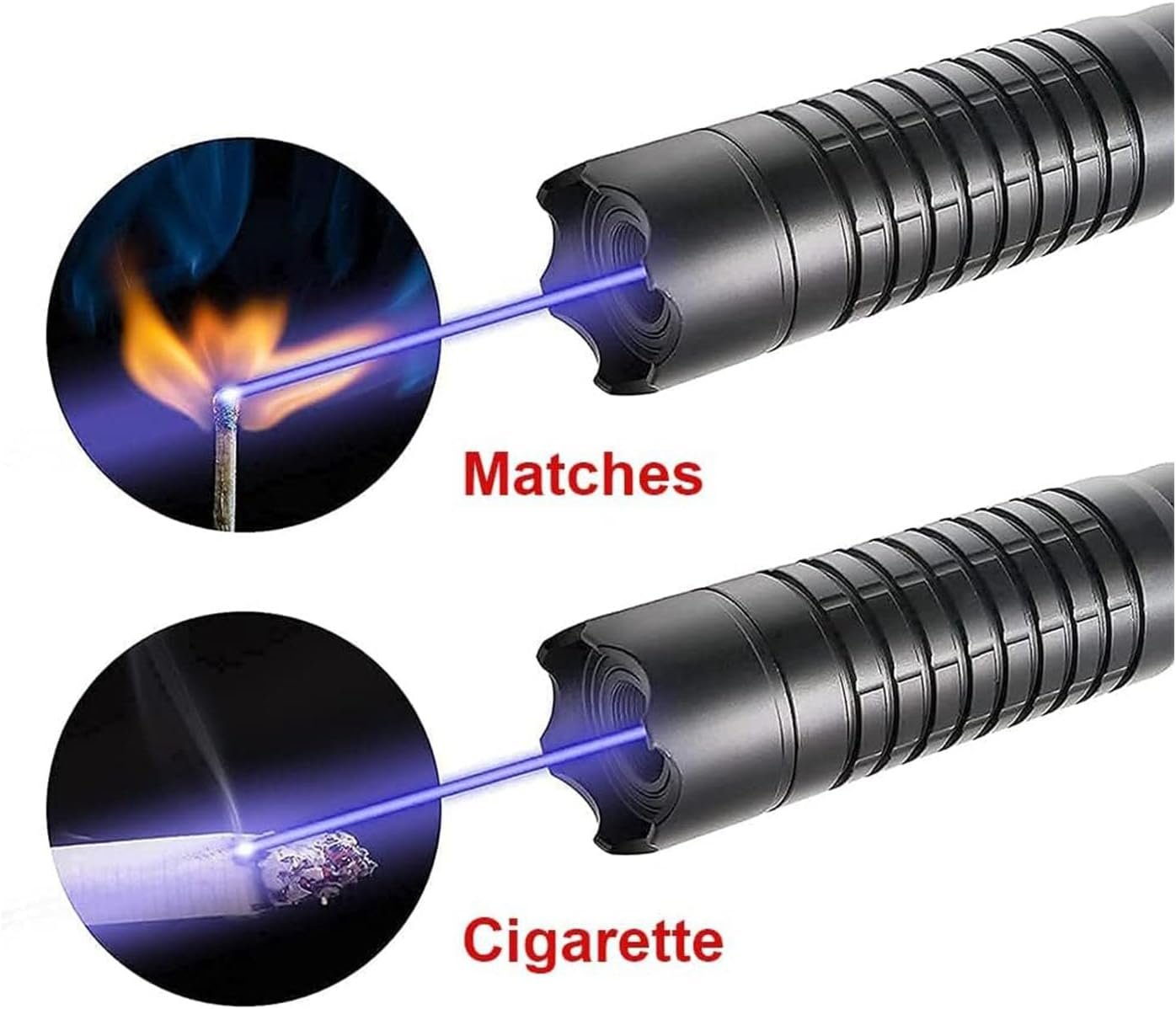 ZJPJMXNN High Power Blue Tactical Flashlight, LED Light, Battery Powered, Adjustable, Laser Light
