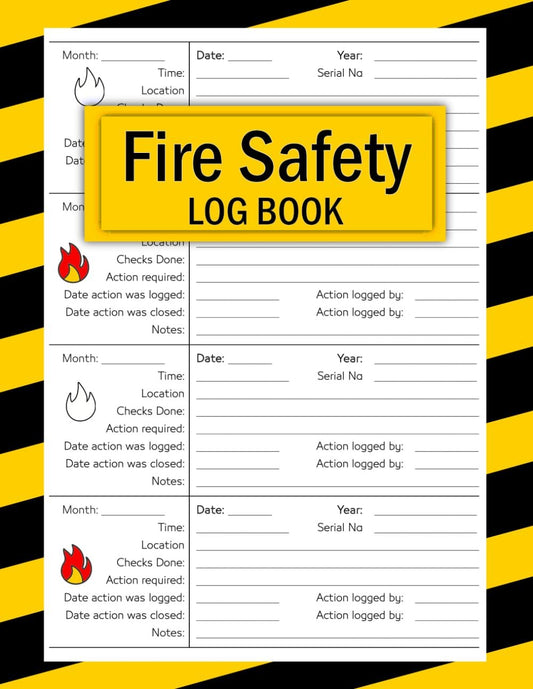 Fire Alarm Logbook: Health And Safety Compliance Record Book | Large format 8,5 x 11 inches (21 x 29,7 cm).
