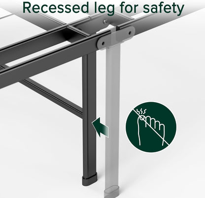 Zinus Full Bed Frame - SmartBase 14 Inch Deluxe Metal Bed Frame with Steel Slat Support - No Box Spring Needed, Tool-Free Assembly, Heavy Duty Platform Bed Frame with Underbed Storage Space, Full Size