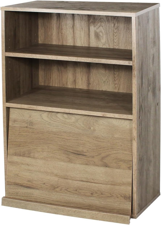 Iris Ohyama, Wardrobe with Doors, Storage Shelf, 2 Modular Compartments, Design, Solid, Modern, Multi-purpose, Office, Bedroom, Living Room, Flap CHR-1, Ash Brown