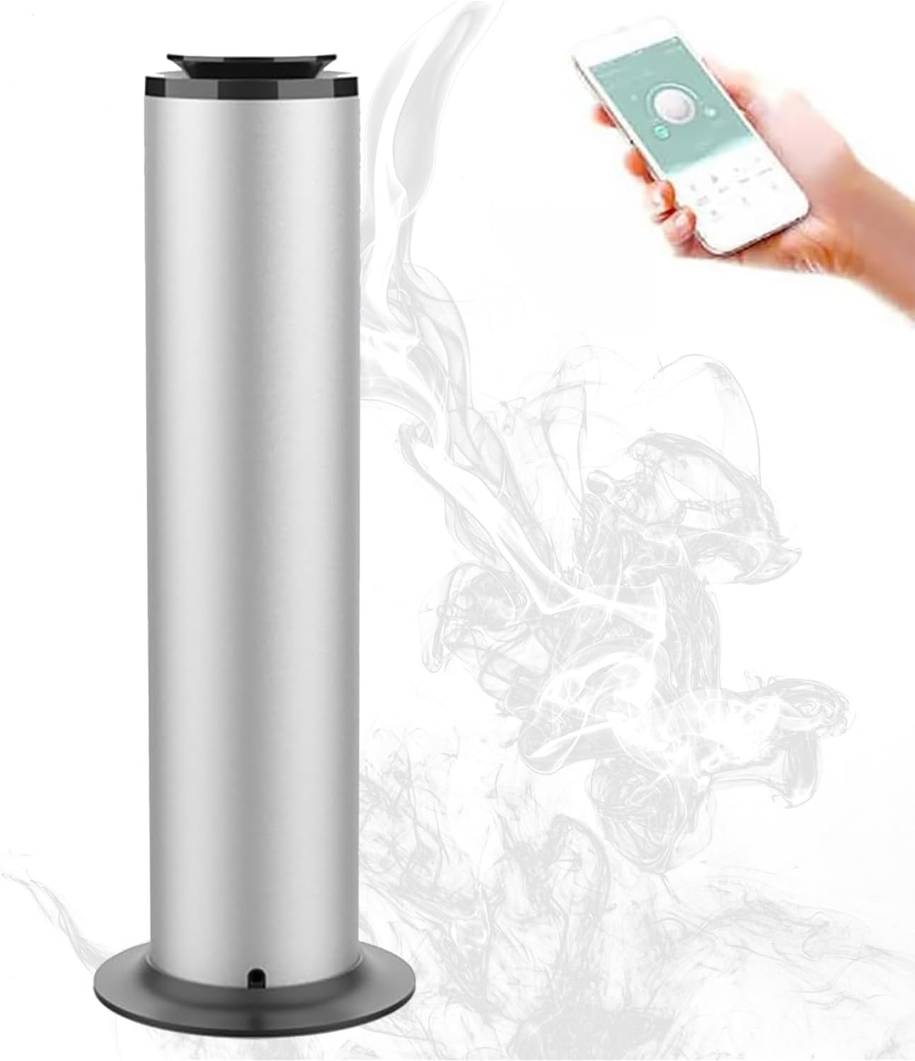 500ml Scent Air Machine for Home, Waterless Diffuser with APP Control, 1500 sq. ft Coverage, Essential Oil Diffuser Hotel Scent Diffuser Cold Air Nebulizer for Large Room Hotel Office Silver