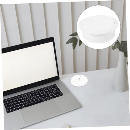 TEHAUX 3Pcs Desktop Wire Hole Plug Round Cable Hole Covers for Cable Management Durable Plastic Design for Office and Home Desks Tidy Up Your Workspace with Stylish Wire