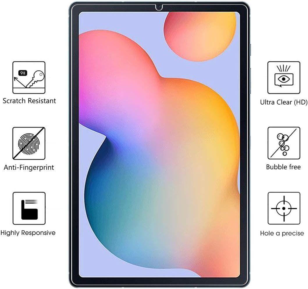 Screen Protector for Samsung Galaxy Tab S6 Lite 10.4 inch 2024/2022/2020 with 9H Tempered Glass Film, HD Clear [2-Pack]