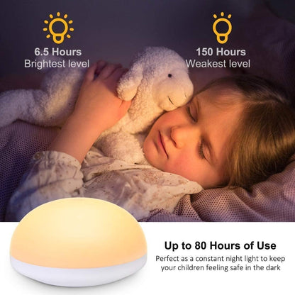 Night Light, Touch Lamp Bedside, Wireless Rechargeable LED Control Smart Bedside Table Lamp for Breastfeeding, Portable Baby Nursery Lamp, Eye Protection Indirect Lighting 2 Colors 5V