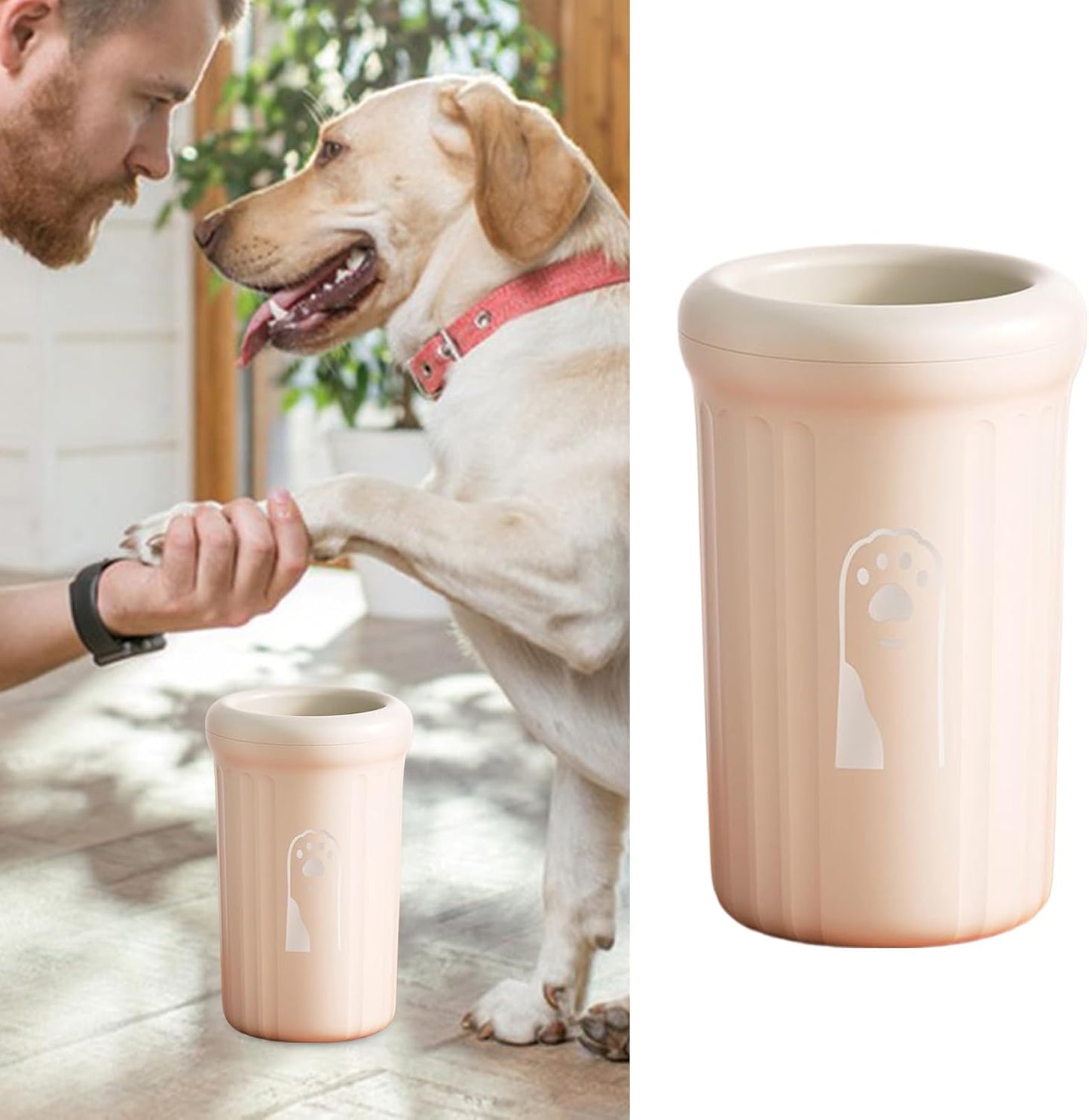Dog Paw Washer, Pet Muddy Foot Cleaning Cup, 3,35 x 3,35 x 5,91 pollici Portatile Soft Bristle Brush, Detachable Washer for Small Medium Large Breeds, Daily Grooming, Post-Walk Cleaning