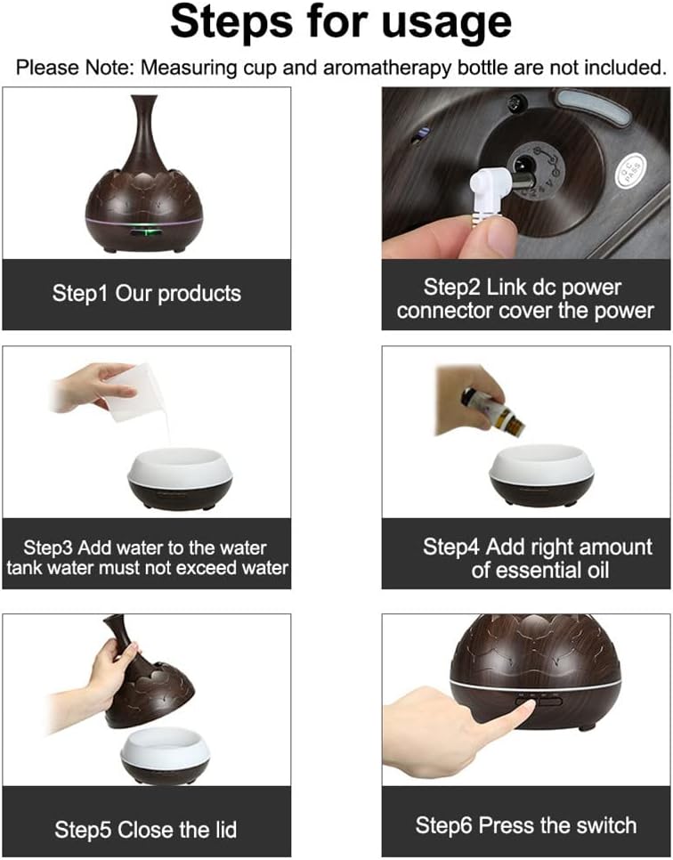 400ml Smart WiFi Wireless Essential Oil Aromatherapy Diffuser with App Voice Control Ultrasonic Diffuser Humidifier for Office Home Car (A)