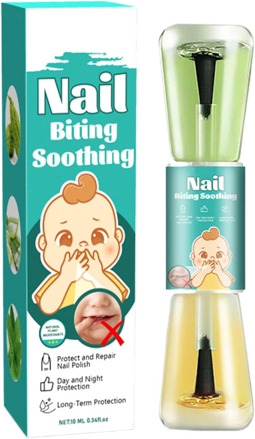 Nail Biting Polish, Natural Stopper for Kids, Thumb Sucking Deterring Formula, 10ml Effective & Safe Solution for Toddler Children, Fingernail Care Manicure Tools
